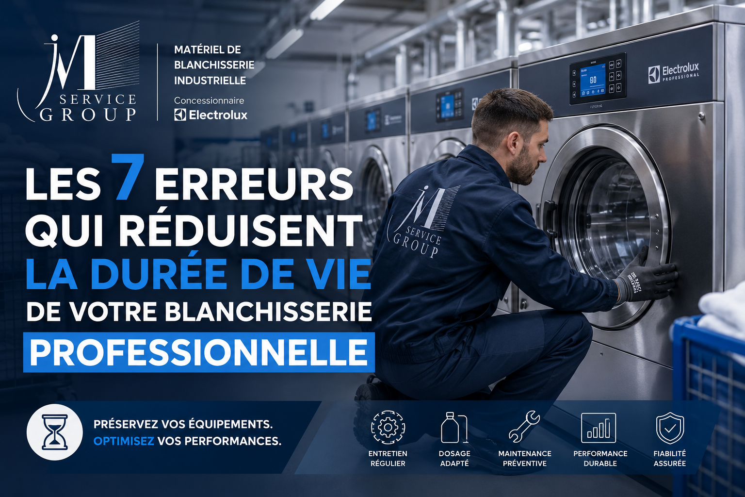 Les 7 erreurs qui réduisent la durée de vie d'une blanchisserie professionnelle