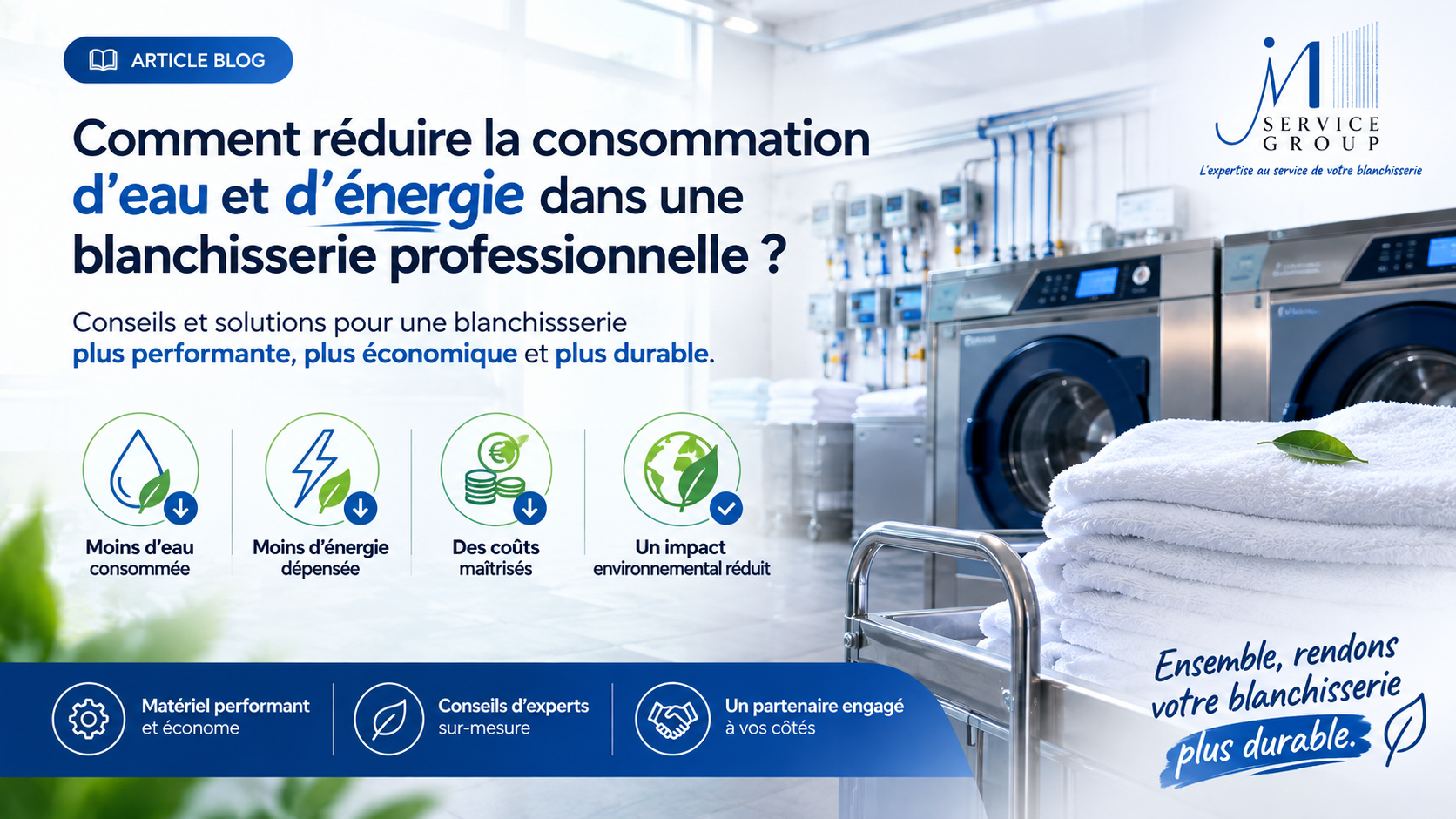 Comment réduire la consommation d'eau et d'énergie dans une blanchisserie professionnelle ?